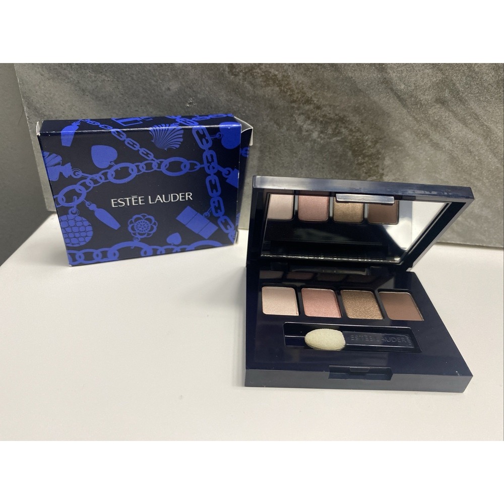 Estee Lauder Pure Color Eye Shadow Quad Ivory Slipper, Nude Fresco Hot Cinnamon‎
